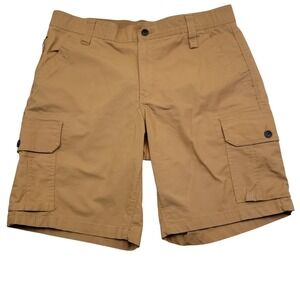 Lucky Brand Workwear Mens Tan Cargo Shorts Size 36 Cotton Stretch